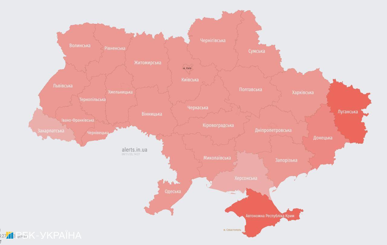 В Україні оголосили масштабну повітряну тривогу, злетів російській МіГ